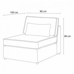 Canapé Modulable BOBOCHIC - Chauffeuse 1 Place Pour Canapé Modulable SARAH Beige - Beige -BOBOCHIC Soldes 2022 62479766 4