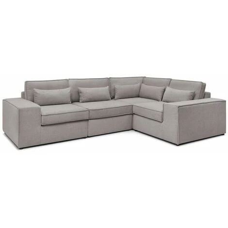 Canapé Modulable BOBOCHIC - Canapé D'angle Fixe Modulable SARAH Tissu Avec 1 Chauffeuse, 2 Chauffeuses Avec Accoudoir Et 1 Angle Gris Clair - Gris Clair 3 Canapé Modulable BOBOCHIC - Canapé D'angle Fixe Modulable SARAH Tissu Avec 1 Chauffeuse, 2 Chauffeuses Avec Accoudoir Et 1 Angle Gris Clair - Gris Clair