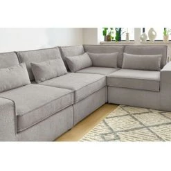 Canapé Modulable BOBOCHIC - Canapé D'angle Fixe Modulable SARAH Tissu Avec 1 Chauffeuse, 2 Chauffeuses Avec Accoudoir Et 1 Angle Gris Clair - Gris Clair 9 Canapé Modulable BOBOCHIC - Canapé D'angle Fixe Modulable SARAH Tissu Avec 1 Chauffeuse, 2 Chauffeuses Avec Accoudoir Et 1 Angle Gris Clair - Gris Clair -BOBOCHIC Soldes 2022 62479768 3