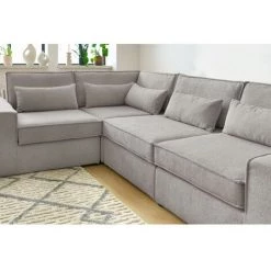 Canapé Modulable BOBOCHIC - Canapé D'angle Fixe Modulable SARAH Tissu Avec 1 Chauffeuse, 2 Chauffeuses Avec Accoudoir Et 1 Angle Gris Clair - Gris Clair 10 Canapé Modulable BOBOCHIC - Canapé D'angle Fixe Modulable SARAH Tissu Avec 1 Chauffeuse, 2 Chauffeuses Avec Accoudoir Et 1 Angle Gris Clair - Gris Clair -BOBOCHIC Soldes 2022 62479768 4