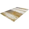 Tapis BOBOCHIC - Tapis Fabrication Artisanale LUCIO Motif Contemporain - Jaune