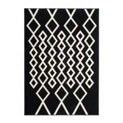 Tapis BOBOCHIC - Tapis Fabrication Artisanale IGLI Motif Contemporain - Noir -BOBOCHIC Soldes 2022 62479910 3