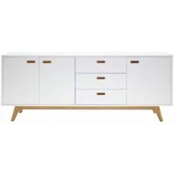 Buffets BOBOCHIC - Buffet 3 Portes 200 Cm BAYRA - Blanc -BOBOCHIC Soldes 2022 62480424 4