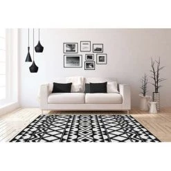 Tapis BOBOCHIC - Tapis Poils Courts SAFI Motif Ethnique - Noir 8 Tapis BOBOCHIC - Tapis Poils Courts SAFI Motif Ethnique - Noir -BOBOCHIC Soldes 2022 62480933 2