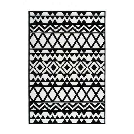 Tapis BOBOCHIC - Tapis Poils Courts SAFI Motif Ethnique - Noir 5 Tapis BOBOCHIC - Tapis Poils Courts SAFI Motif Ethnique - Noir – Image 3