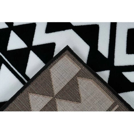 Tapis BOBOCHIC - Tapis Poils Courts SAFI Motif Ethnique - Noir 7 Tapis BOBOCHIC - Tapis Poils Courts SAFI Motif Ethnique - Noir – Image 5