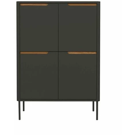 Buffets BOBOCHIC - Buffet 4 Portes 90 Cm HAMPTON Gris Foncé - Gris Foncé 4 Buffets BOBOCHIC - Buffet 4 Portes 90 Cm HAMPTON Gris Foncé - Gris Foncé – Image 2