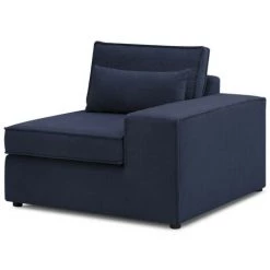 Canapé Modulable BOBOCHIC - Chauffeuse 1 Place Avec Accoudoir Pour Canapé Modulable SARAH Angle Droit Bleu Marine - Bleu Marine -BOBOCHIC Soldes 2022 62612445 2