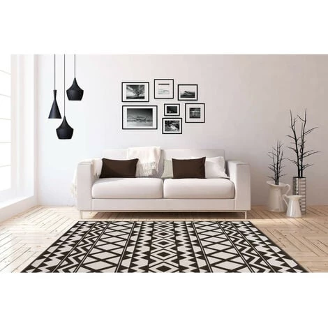 Tapis BOBOCHIC - Tapis Poils Courts SAFI Motif Ethnique - Marron 4 Tapis BOBOCHIC - Tapis Poils Courts SAFI Motif Ethnique - Marron – Image 2