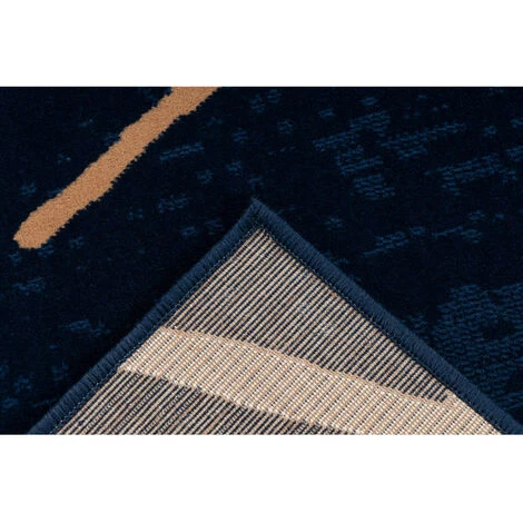 Tapis BOBOCHIC - Tapis Poils Courts KRISTA Motif Contemporain - Bleu 7 Tapis BOBOCHIC - Tapis Poils Courts KRISTA Motif Contemporain - Bleu – Image 5