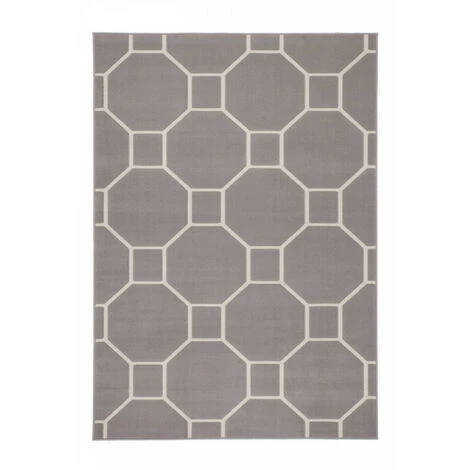Tapis BOBOCHIC - Tapis Poils Courts IRMA Motif Graphique - Taupe 5 Tapis BOBOCHIC - Tapis Poils Courts IRMA Motif Graphique - Taupe – Image 3