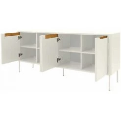 Buffets BOBOCHIC - Buffet 4 Portes 175 Cm HAMPTON Blanc - Blanc -BOBOCHIC Soldes 2022 62614171 4