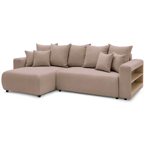 Canapés D'angle Convertibles BOBOCHIC - Canapé D'angle Convertible Réversible Coffre Tablette ENVY Tissu Rose - Rose 3 Canapés D'angle Convertibles BOBOCHIC - Canapé D'angle Convertible Réversible Coffre Tablette ENVY Tissu Rose - Rose