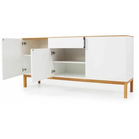 Buffets BOBOCHIC - Buffet 3 Portes 180 Cm RINA Chêne - Chêne 4 Buffets BOBOCHIC - Buffet 3 Portes 180 Cm RINA Chêne - Chêne – Image 2