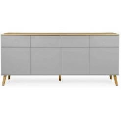 Buffets BOBOCHIC - Buffet 4 Portes 195cm SCANDI Gris - Gris -BOBOCHIC Soldes 2022 62633331 4