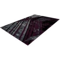 Tapis BOBOCHIC - Tapis Fabrication Artisanale LUCIO Motif Contemporain - Gris