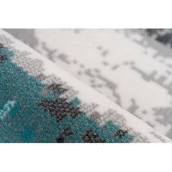 Tapis BOBOCHIC - Tapis Fabrication Artisanale LUCIO Motif Contemporain - Bleu -BOBOCHIC Soldes 2022 62633610 4