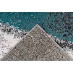 Tapis BOBOCHIC - Tapis Fabrication Artisanale LUCIO Motif Contemporain - Bleu -BOBOCHIC Soldes 2022 62633610 5