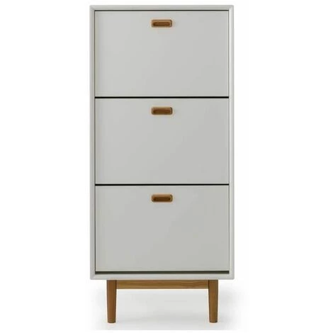 Meubles à Chaussures BOBOCHIC - Meuble à Chaussures 3 Rabats KIARA Blanc 5 Meubles à Chaussures BOBOCHIC - Meuble à Chaussures 3 Rabats KIARA Blanc – Image 3