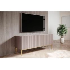 Meubles TV BOBOCHIC - Meuble TV 150 Cm KASHA Pieds Or Rose - Rose -BOBOCHIC Soldes 2022 62633777 2