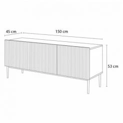 Meubles TV BOBOCHIC - Meuble TV 150 Cm KASHA Pieds Or Rose - Rose -BOBOCHIC Soldes 2022 62633777 5