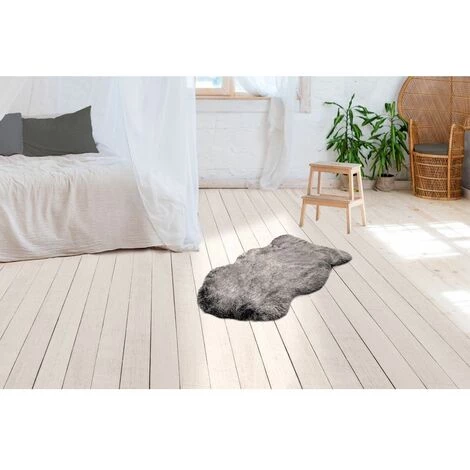 Tapis BOBOCHIC - Tapis Poil Shaggy ZORIA Uni 60x90 Anthracite - Anthracite 4 Tapis BOBOCHIC - Tapis Poil Shaggy ZORIA Uni 60x90 Anthracite - Anthracite – Image 2