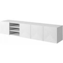 Meubles TV BOBOCHIC - Meuble TV Suspendu 200 Cm ALICE Blanc Mat - Blanc Mat -BOBOCHIC Soldes 2022 63413512 2