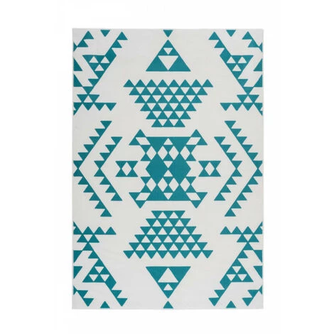 Tapis BOBOCHIC - Tapis Poils Courts ZIKA Motif Ethnique - Blanc 5 Tapis BOBOCHIC - Tapis Poils Courts ZIKA Motif Ethnique - Blanc – Image 3