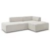 Canapé D'angle Fixe BOBOCHIC - Canapé D'angle Fixe MEGEVE Tissu Texturé Angle Droit Beige - Beige -BOBOCHIC Soldes 2022 63417119 1