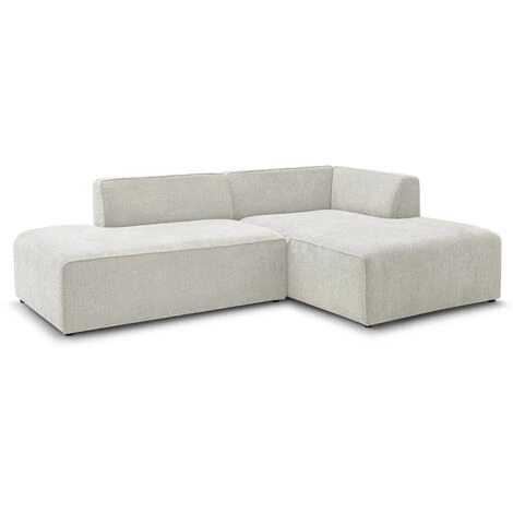 Canapé D'angle Fixe BOBOCHIC - Canapé D'angle Fixe MEGEVE Tissu Texturé Angle Droit Beige - Beige 3 Canapé D'angle Fixe BOBOCHIC - Canapé D'angle Fixe MEGEVE Tissu Texturé Angle Droit Beige - Beige