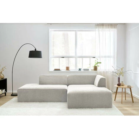 Canapé D'angle Fixe BOBOCHIC - Canapé D'angle Fixe MEGEVE Tissu Texturé Angle Droit Beige - Beige 6 Canapé D'angle Fixe BOBOCHIC - Canapé D'angle Fixe MEGEVE Tissu Texturé Angle Droit Beige - Beige – Image 4