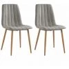 Chaise Et Fauteuil De Table BOBOCHIC - Lot De 2 Chaises De Table LIMY Gris Clair - Gris Clair