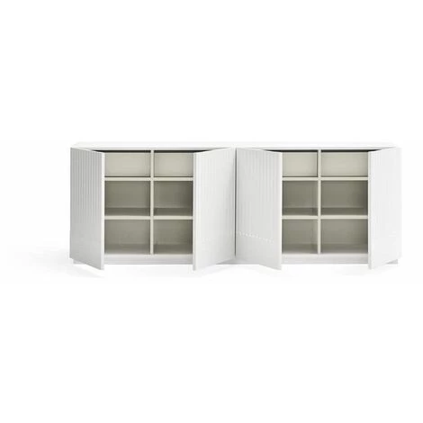 Buffets BOBOCHIC - Buffet 4 Portes 200 Cm DORIC Blanc - Blanc 7 Buffets BOBOCHIC - Buffet 4 Portes 200 Cm DORIC Blanc - Blanc – Image 5