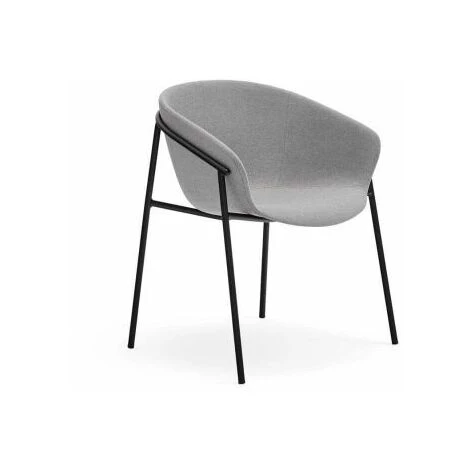 Chaise Et Fauteuil De Table BOBOCHIC - Lot De 2 Chaises HUG Gris Clair - Gris Clair 3 Chaise Et Fauteuil De Table BOBOCHIC - Lot De 2 Chaises HUG Gris Clair - Gris Clair