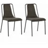 Chaise Et Fauteuil De Table BOBOCHIC - Lot De 2 Chaises De Tables LENNY Marron Foncé - Marron Foncé