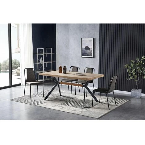 Chaise Et Fauteuil De Table BOBOCHIC - Lot De 2 Chaises De Tables LENNY Marron Foncé - Marron Foncé 4 Chaise Et Fauteuil De Table BOBOCHIC - Lot De 2 Chaises De Tables LENNY Marron Foncé - Marron Foncé – Image 2