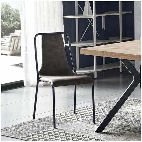 Chaise Et Fauteuil De Table BOBOCHIC - Lot De 2 Chaises De Tables LENNY Marron Foncé - Marron Foncé 5 Chaise Et Fauteuil De Table BOBOCHIC - Lot De 2 Chaises De Tables LENNY Marron Foncé - Marron Foncé – Image 3