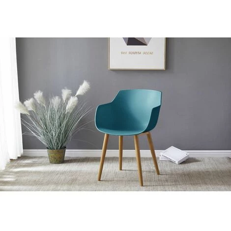 Chaise Et Fauteuil De Table BOBOCHIC - Lot De 2 Chaises De Table PRINS Bleu Canard - Bleu Canard 5 Chaise Et Fauteuil De Table BOBOCHIC - Lot De 2 Chaises De Table PRINS Bleu Canard - Bleu Canard – Image 3