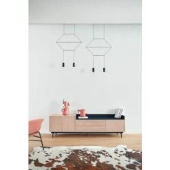 Meubles TV BOBOCHIC - Meuble TV 3 Portes 180 Cm VALLEY Chêne Et Bleu - Chêne Et Bleu -BOBOCHIC Soldes 2022 63564369 2