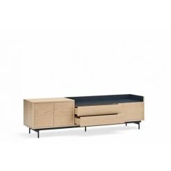 Meubles TV BOBOCHIC - Meuble TV 3 Portes 180 Cm VALLEY Chêne Et Bleu - Chêne Et Bleu -BOBOCHIC Soldes 2022 63564369 4