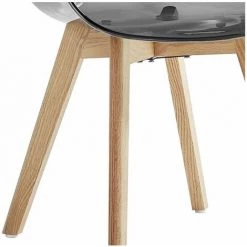 Chaise Et Fauteuil De Table BOBOCHIC - Lot De 4 Chaises De Table OWEN Transparent Fumé Transparent Fumé - Transparent Fumé -BOBOCHIC Soldes 2022 63564458 5