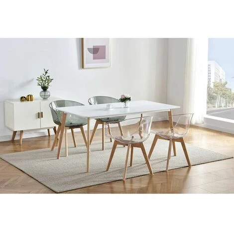 Chaise Et Fauteuil De Table BOBOCHIC - Lot De 2 Chaises De Table OWEN Transparent Fumé Transparent Fumé - Transparent Fumé 5 Chaise Et Fauteuil De Table BOBOCHIC - Lot De 2 Chaises De Table OWEN Transparent Fumé Transparent Fumé - Transparent Fumé – Image 3