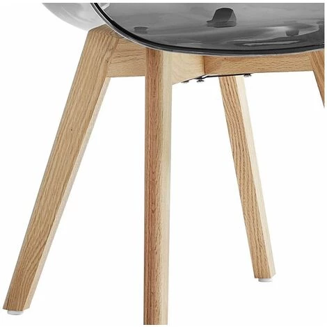Chaise Et Fauteuil De Table BOBOCHIC - Lot De 2 Chaises De Table OWEN Transparent Fumé Transparent Fumé - Transparent Fumé 7 Chaise Et Fauteuil De Table BOBOCHIC - Lot De 2 Chaises De Table OWEN Transparent Fumé Transparent Fumé - Transparent Fumé – Image 5