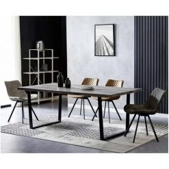 Chaise Et Fauteuil De Table BOBOCHIC - Lot De 2 Chaises De Table SAMUEL Gris Anthracite - Gris Anthracite 9 Chaise Et Fauteuil De Table BOBOCHIC - Lot De 2 Chaises De Table SAMUEL Gris Anthracite - Gris Anthracite -BOBOCHIC Soldes 2022 63564556 3