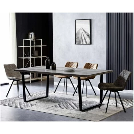 Chaise Et Fauteuil De Table BOBOCHIC - Lot De 2 Chaises De Table SAMUEL Gris Anthracite - Gris Anthracite 5 Chaise Et Fauteuil De Table BOBOCHIC - Lot De 2 Chaises De Table SAMUEL Gris Anthracite - Gris Anthracite – Image 3