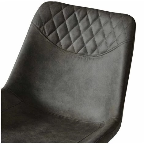 Chaise Et Fauteuil De Table BOBOCHIC - Lot De 2 Chaises De Table SAMUEL Gris Anthracite - Gris Anthracite 7 Chaise Et Fauteuil De Table BOBOCHIC - Lot De 2 Chaises De Table SAMUEL Gris Anthracite - Gris Anthracite – Image 5