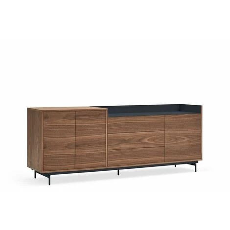 Buffets BOBOCHIC - Buffet 3 Portes 200 Cm VALLEY Noyer - Noyer 2 Buffets BOBOCHIC - Buffet 3 Portes 200 Cm VALLEY Noyer - Noyer
