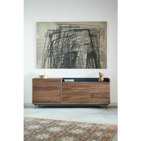 Buffets BOBOCHIC - Buffet 3 Portes 200 Cm VALLEY Noyer - Noyer 3 Buffets BOBOCHIC - Buffet 3 Portes 200 Cm VALLEY Noyer - Noyer – Image 2