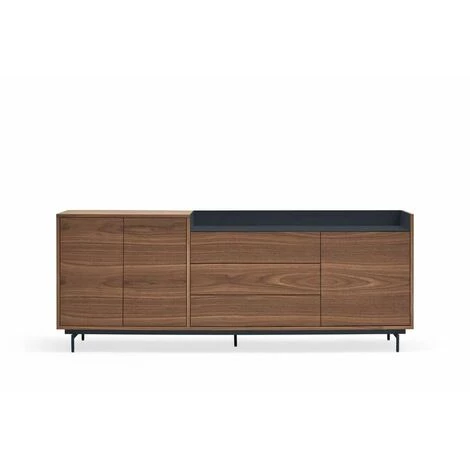 Buffets BOBOCHIC - Buffet 3 Portes 200 Cm VALLEY Noyer - Noyer 4 Buffets BOBOCHIC - Buffet 3 Portes 200 Cm VALLEY Noyer - Noyer – Image 3