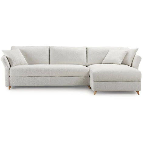 Canapés D'angle Convertibles BOBOCHIC - Canapé D'angle Réversible Convertible Express MIKAELA Avec Coffre Tissu Bouclette Blanc - Blanc 5 Canapés D'angle Convertibles BOBOCHIC - Canapé D'angle Réversible Convertible Express MIKAELA Avec Coffre Tissu Bouclette Blanc - Blanc – Image 3